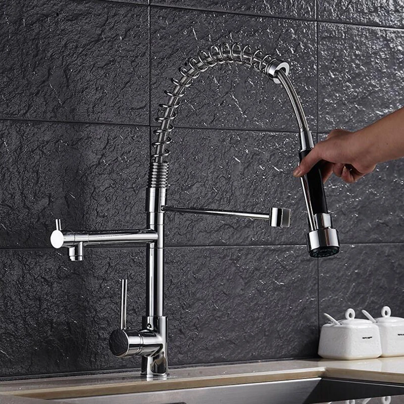 Mttuzk Factory Direct Sale Pull Out Kitchen Faucet Solid Brass