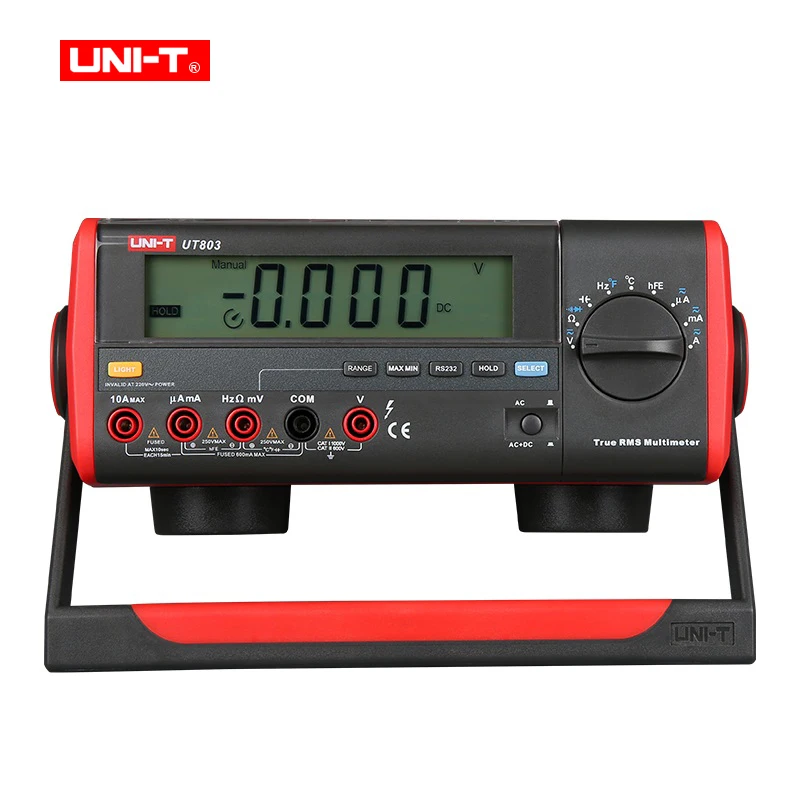 

True RMS Bench Type Digital Multimeter UT803 With RS232C USB Interface, LCD Backlight Display, Data Hold,Ammeter Multitester