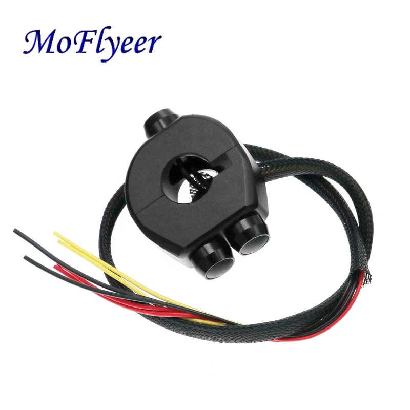 MoFlyeer 22mm Motorcycle Aluminum Alloy CNC Switches Handlebar Mount Switch Headlight Light Start Kill Horn Reset