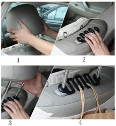 Универсальный автомобильный крючки творческий для одежды сумки мешки продуктовые удобный подголовник кресла спинки сиденья сзади