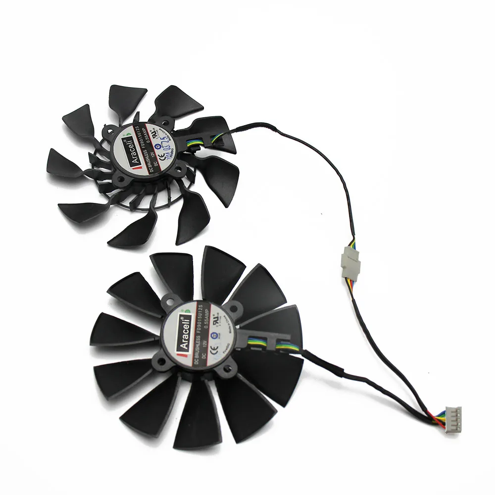 2 шт./лот вентилятор охлаждения для ASUS GTX760 780 780TI R9 280 290 280X 290X 390 390X GTX970