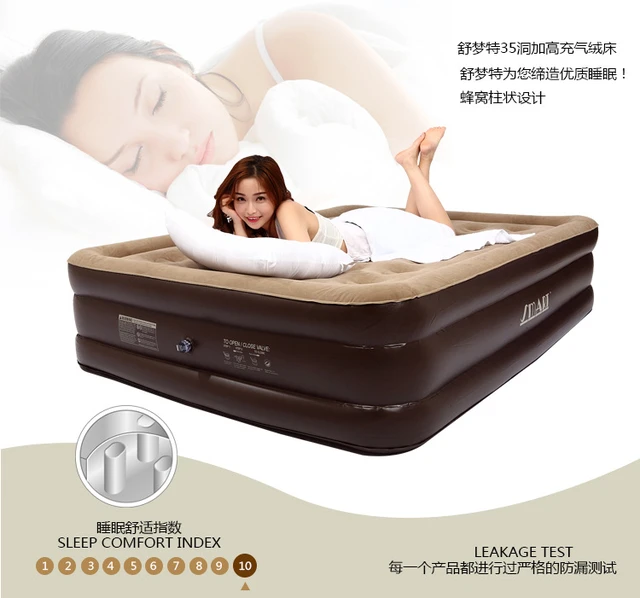 Letto gonfiabile Deluxe a due piani letto matrimoniale materasso singolo  materassi gonfiabili più letti per dormire al mattino più spessi -  AliExpress