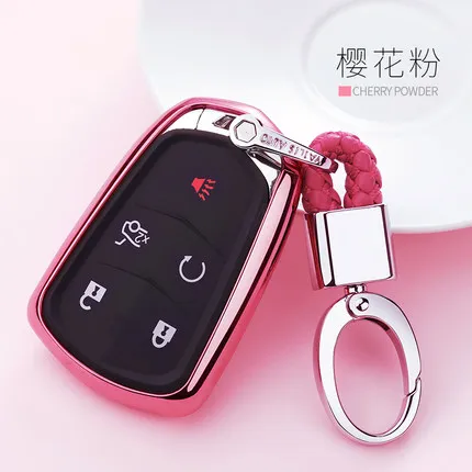 

TPU Car Key Case Auto Key Protection Cover For Cadillac ATS-L SRX CTS XTS SLS Car Holder Shell Colorful Car-Styling Accessories