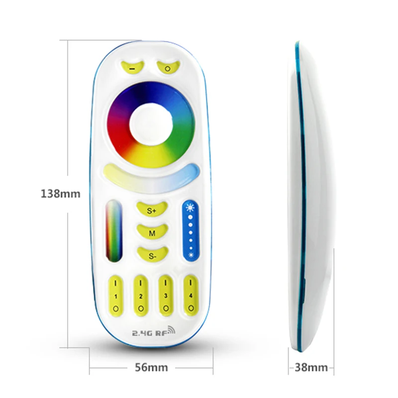 Пульт дистанционного управления Milight RGBWW RGB + CCT 2 в 1 полный сенсорный 4 зоны Группа