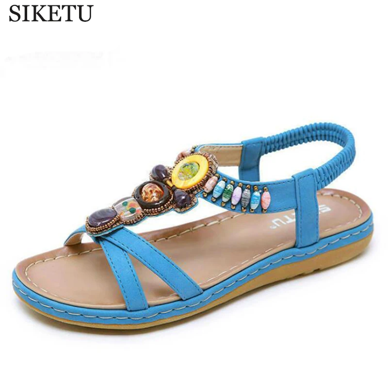 flat pearl bead sandals