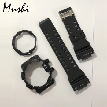 

Mushi Watchbands Watch Strap Watch Case For Casio GA-400 g-shock Black Transparent Blue Ga 400 Watch Accessories