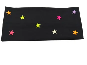 

P17285 Newest spring plain head bands good stretch 100% cotton fashion colors Pentagram rivet headwear solid headband for women