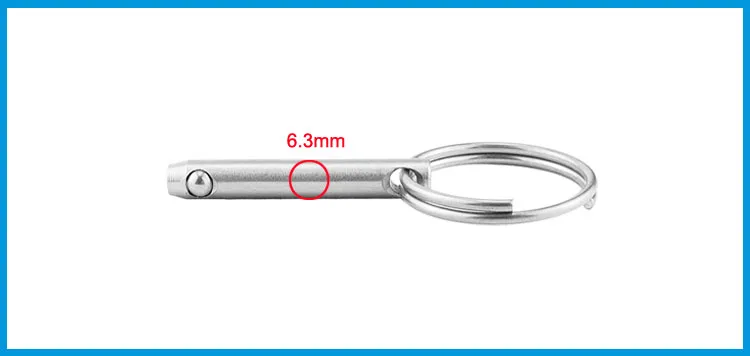 6,3*38 мм BSET MATEL морской ранг 1/4 дюймов быстроразъемный шариковый штифт для ЛОДКИ БИМИНИ верхней палубы шарнир морской нержавеющей стали 316