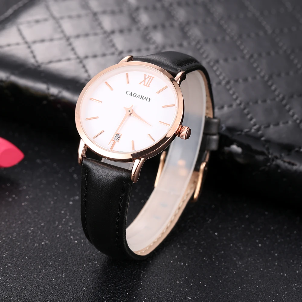 Cagarny Women Watches Luxury Brand Leather belt Ladies Quartz Women Watches 2018 Sport Relogio Feminino Rose Gold Montre Femme Wrist Watch high quality (9)