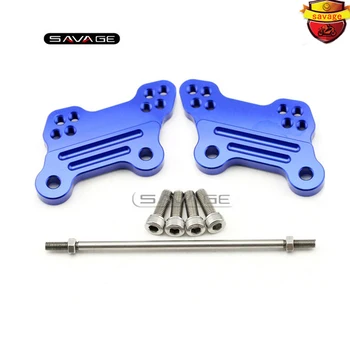 

For YAMAHA YZF-R25 YZF-R3 MT-25 MT-03 2015-2016 Motorcycle Accessories Adjustable Foot Peg Plates Mount Bracket Blue