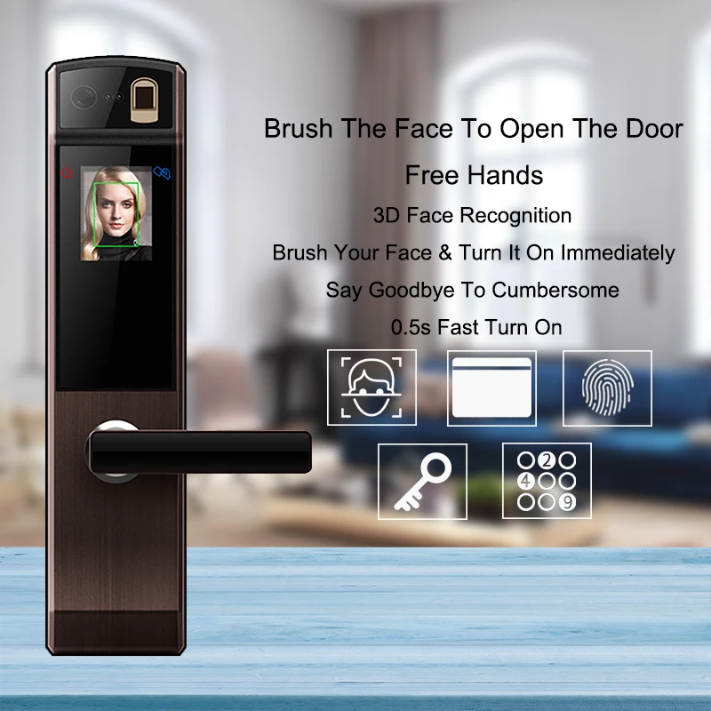 Eseye Smart Electronic Door Lock Safe Smart Face Recognition Door Locks Fingerprint Digital Door Lock Password & RFID Unlock