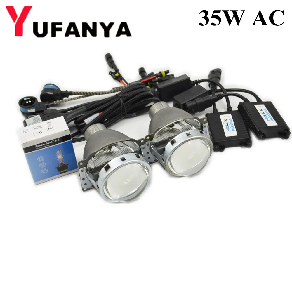 H4q5 Bixenon Assemblyt Kit Hid Projector Lens Metal Holder Modify Retrofit With D2s Bulb For H4