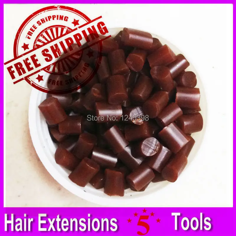 Brown Color Keratin Grains 1000G/LOTS Keratin Glue Grain Human Hair Glue Grains, Very stong Fusion Grains for I Tip Nail Hair