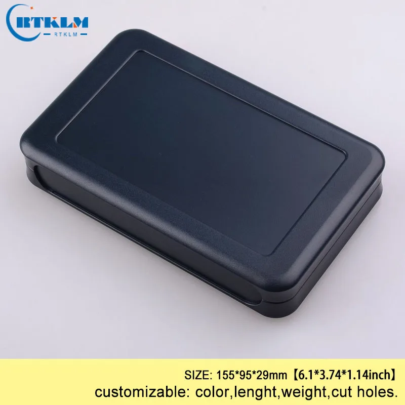 

Handheld plastic enclosure junction box diy plastic electronics project box design black abs cabinet instrument case 155*95*29mm