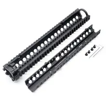 Aplus 12,7 дюйма Длина алюминиевый черный Quad Rail Handguard Сплит две части MK18 рука Guard поплавковая система крепления