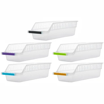

Kitchen Fridge Freezer Storage Box Space Saver Organizer Refrigerator Storage Rack Shelf Holder Easy To Clean Plastic Container
