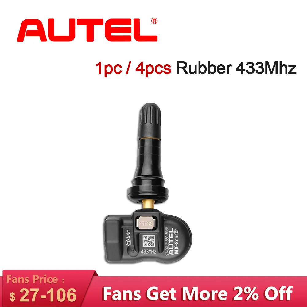 

Autel TPMS Sensor 433mhz MX-Sensor 433MHZ TPMS Senor Interno Supports Tire Pressure Programming Monitor 315mhz 433MHZ Sensor