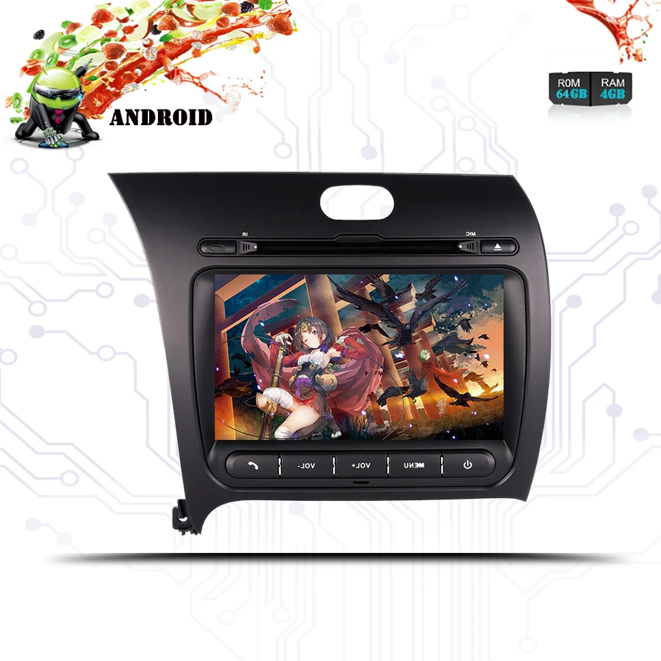 8 &quotHD 4 + 64 ГБ Android 9 0 Автомобильный DVD плеер для Kia Cerato K3 Forte 2013 2014 2015 2016 Авто Радио