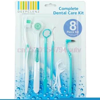 

Baby Tooth Brush Dental Care Tooth Brush Kit Floss Stain Tongue Picks Teeth Denticlean #h055#