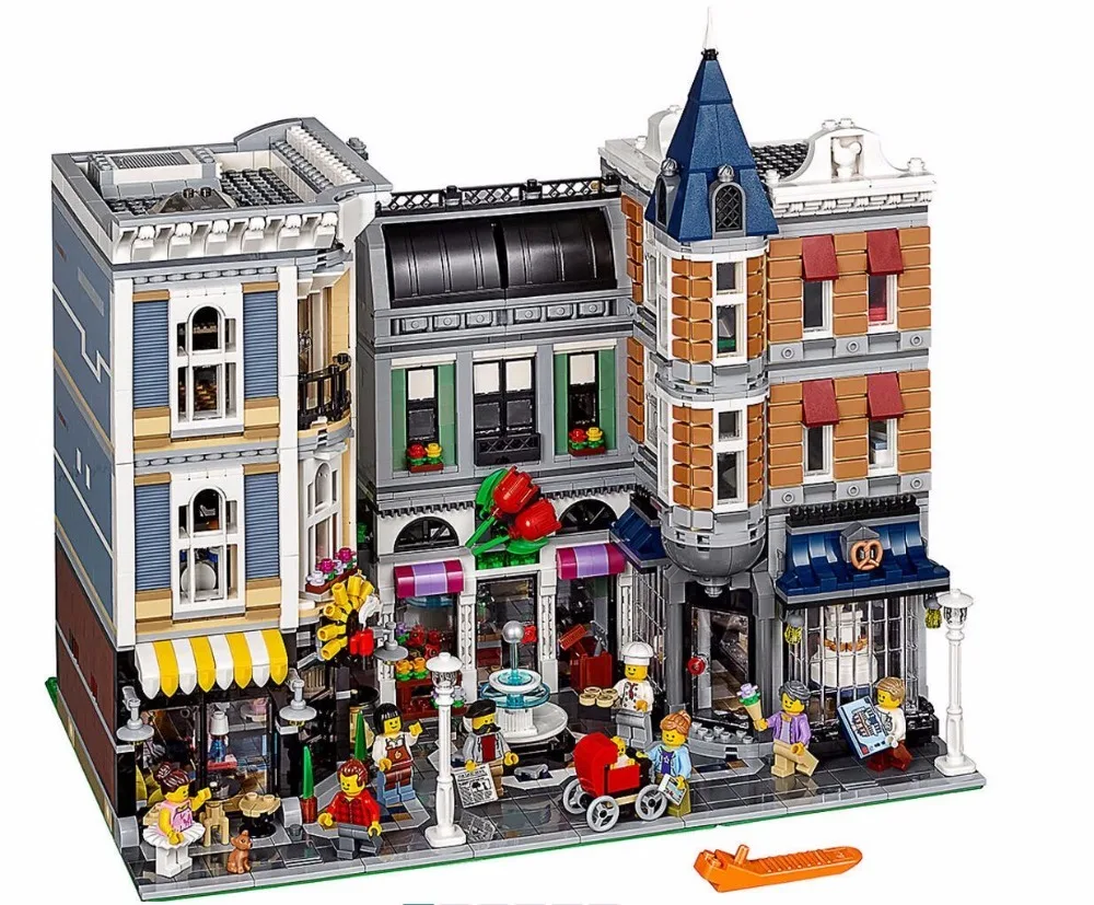 

Lele 30019 City Creator 4122pcs Assembly Square Romantic Restaurant Building Blocks Bricks Compatible Legoing 15019