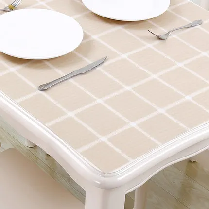 

2019 new arrival transparent pvc table cloth 1.0mm soft glass oilproof table covers Protector Desk Pad Plastic Mat