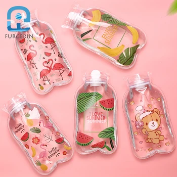 

FURGERIN Transparent Hot Water Bag PVC Hand Warmers Portable Heat Pack hand heater cute warm bag Warm Hands Warmer Women Girls