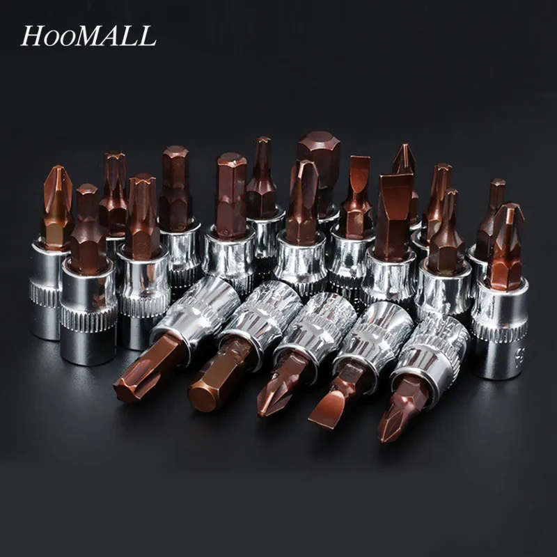 Hoomall 1/4 дюйма (6 3 мм) S2 Сталь Non slip Мини Короткая отвертка Мощность набор