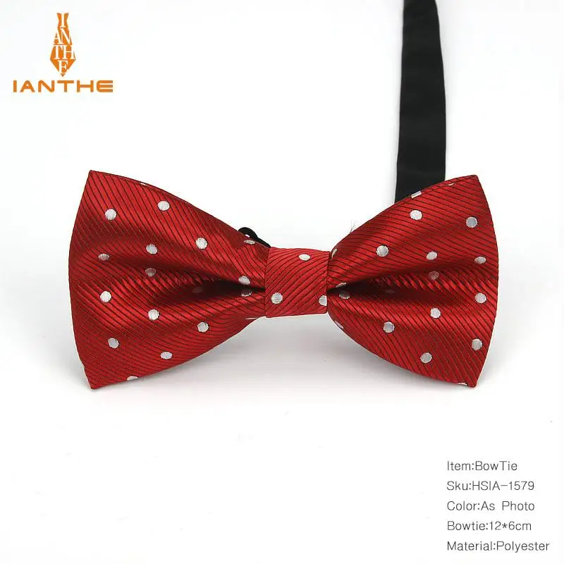 Галстук-бабочка для мужчин, Официальный галстук для мальчиков, мужской модный деловой Свадебный галстук-бабочка, мужская рубашка krawatte legame, подарок в горошек, Шелковая бабочка - Цвет: IA1579