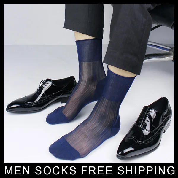 

Sheer Formal Dress socks Men Business Suits Socks Thin Transparent High quality Male socks Brand New Soft