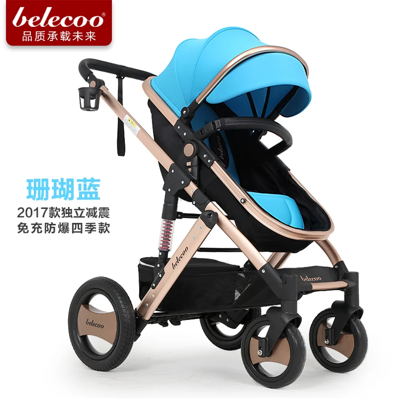 Beleco bebe детская коляска высокая посадка автомобиль Можно присесть две руки