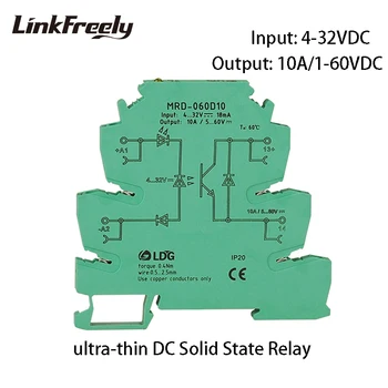 

MRD-060D10 Mini PLC LED Interface Solid State Relay Module DC DC 10A 1-60VDC Ouput Input:5V 12V 24VDC SSR Voltage Relay DIN Rail