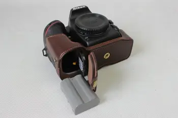 

Genuine Real Leather Half Bag Camera Bottom Case Cover For Nikon D7500 Camera Bottom Opening