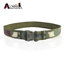 

2 Inch Airsoft Military Tactical Adjustable Waistband Unisex Durable Canvas Paintball Army Tactical Military Waist Support Belt