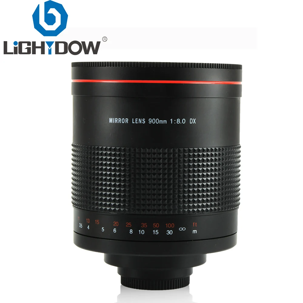 Супер телефото зеркальный объектив Lightdow 900 мм F8.0 камеры + T2 Крепежное кольцо
