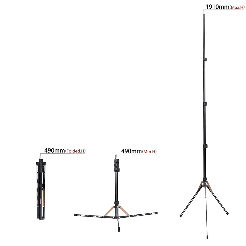  Fosoto FT-190 Gold Light Tripod Stand 1/4 Screw Bag Head Softbox For Photo Studio Photographic Ligh