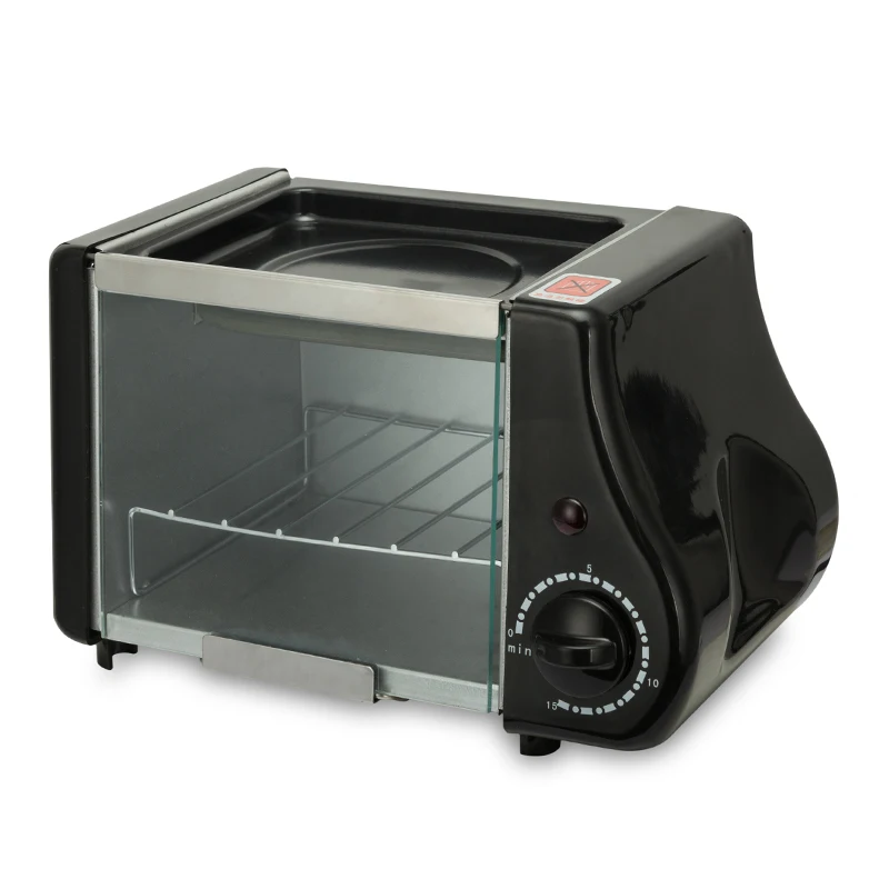 

220V Mini Electric Oven 2 In 1 Oven & Egg Frying Plate Multifunctional Breakfast Maker Machine Cute Mini Oven Machine EU/AU/UK