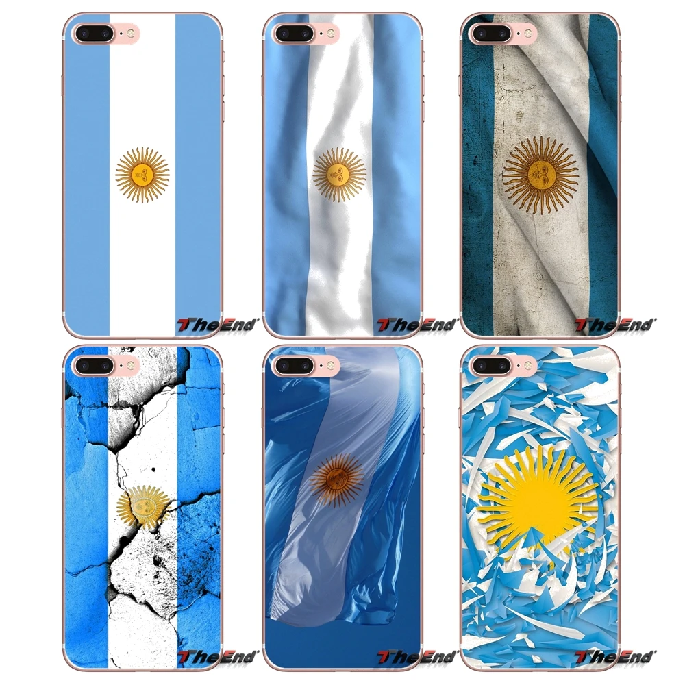 Для iPhone X 4 4S 5 5S 5C SE 6 6S 7 8 Plus Samsung Galaxy J1 J3 J5 J7 A3 A5 2016 2017 Ретро Аргентина флаг баннер