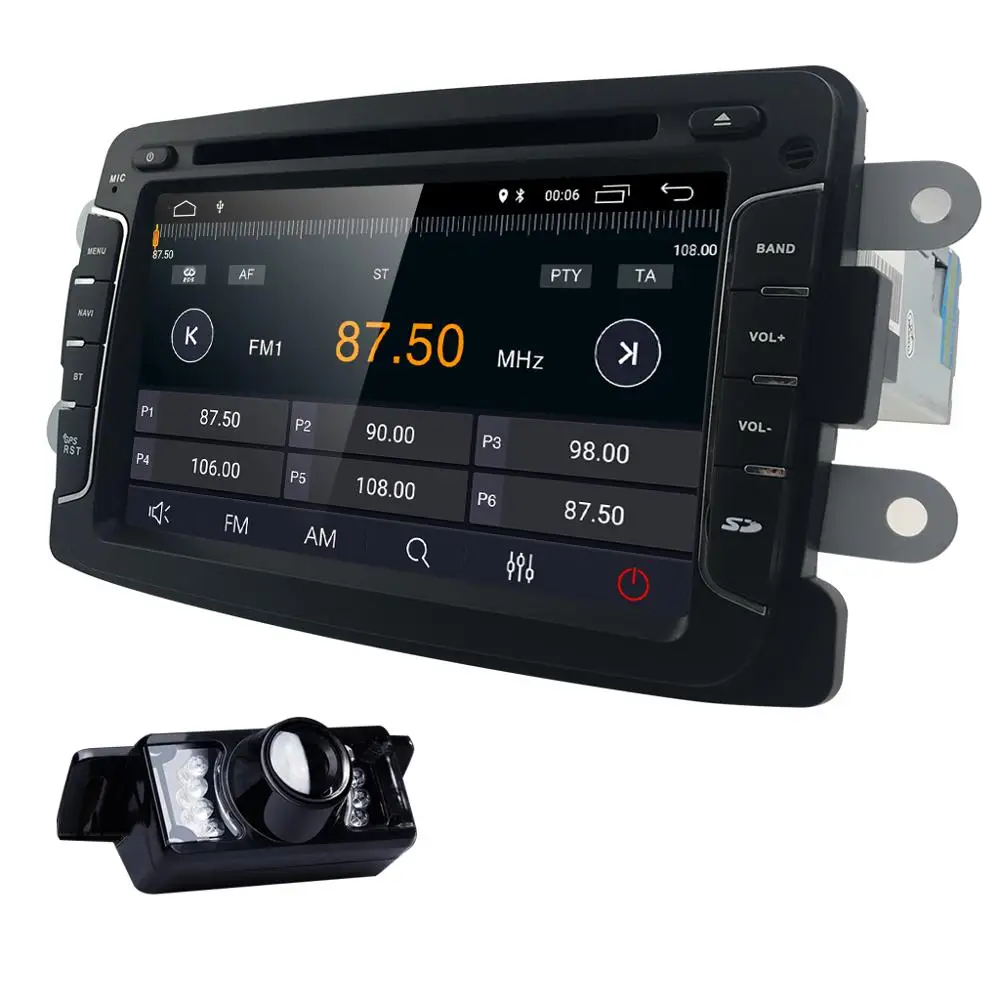 

1Din Android 8.1 Car DVD Stereo Player GPS for Renault Duster Dacia Sandero Logan Dokker Captur Symbol 2013-2017 Mirror link RDS