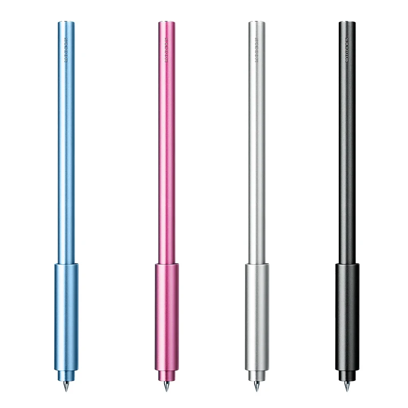 Немецкая современная алюминиевая Вращающаяся ручка, гелевая ручка для творчества, деловая металлическая ручка 0,5 мм, ручка для подписи, 1 шт