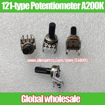 

10pcs 121-type horizontal single Potentiometer A200K / handle length 16MM Flower