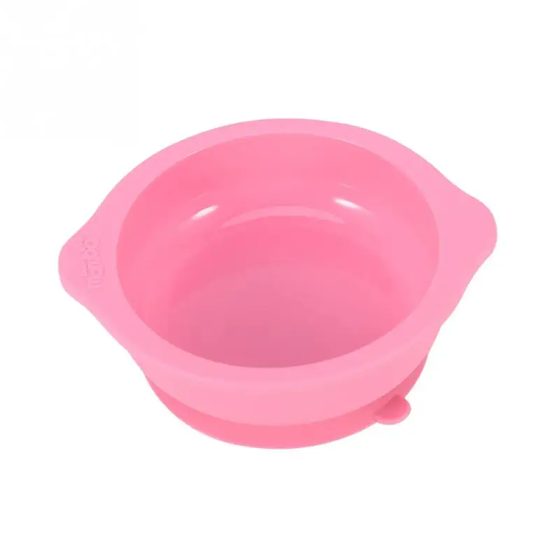 ESTINK детская посуда на присоске, миска для кормления детей с мультяшным рисунком Binaurall, детская тарелка, посуда с крышкой, тренировочная миска для кормления детей - Цвет: pink