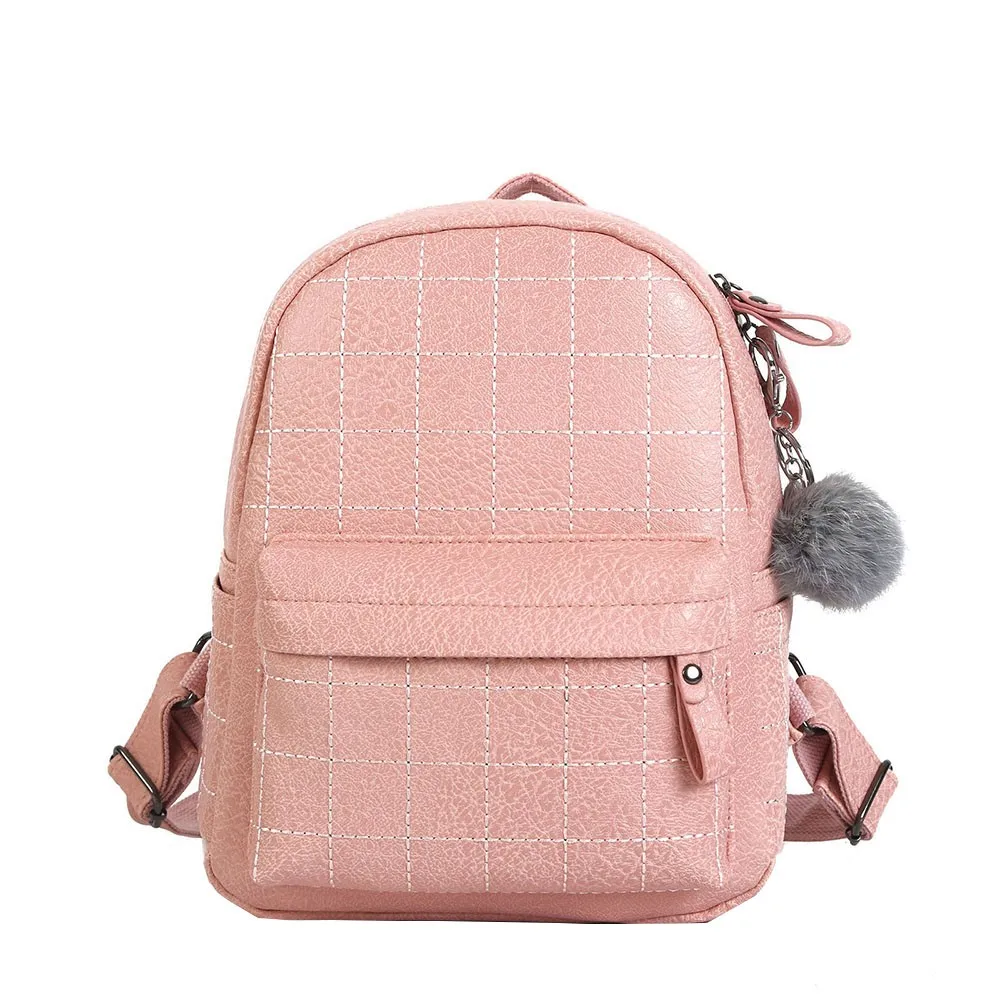 Backpack Plush Ball Pendant Sweet Lady Backpack Women's Backpack Girl