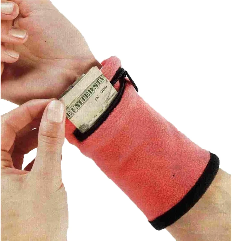 Outdoor Running Cycling Wrist Band Wallet Safe Storage Wallet Zipper