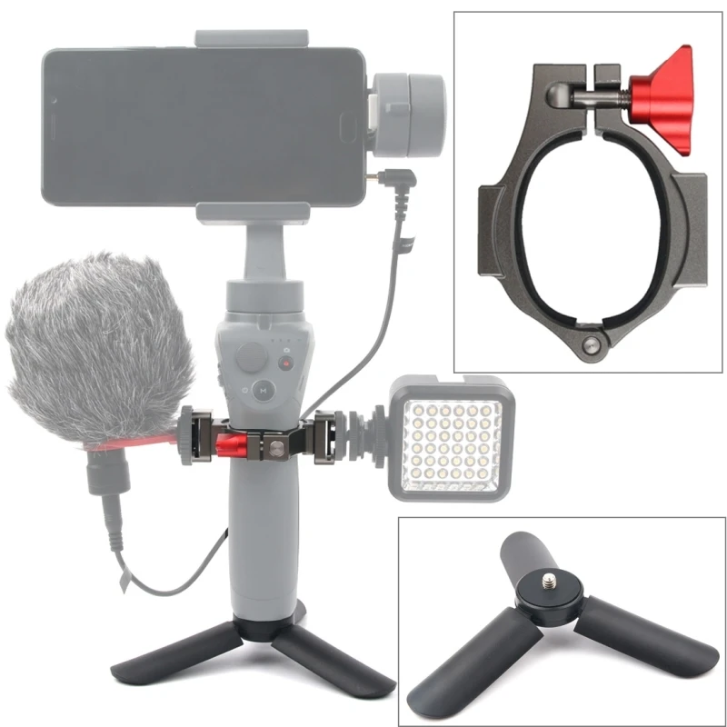 Puluz Mini Tripod Mount + Flashlight Extension Bracket for DJI OSMO