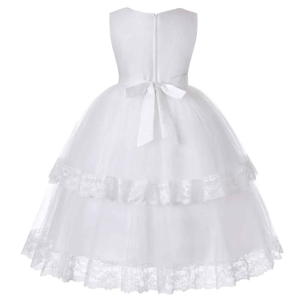 Teen Lace Flower Girls Dresses 2018 Tule Princess Formal Child Wedding Evening Clothing Party Pageant Dress For Kids Prom Gown (2)