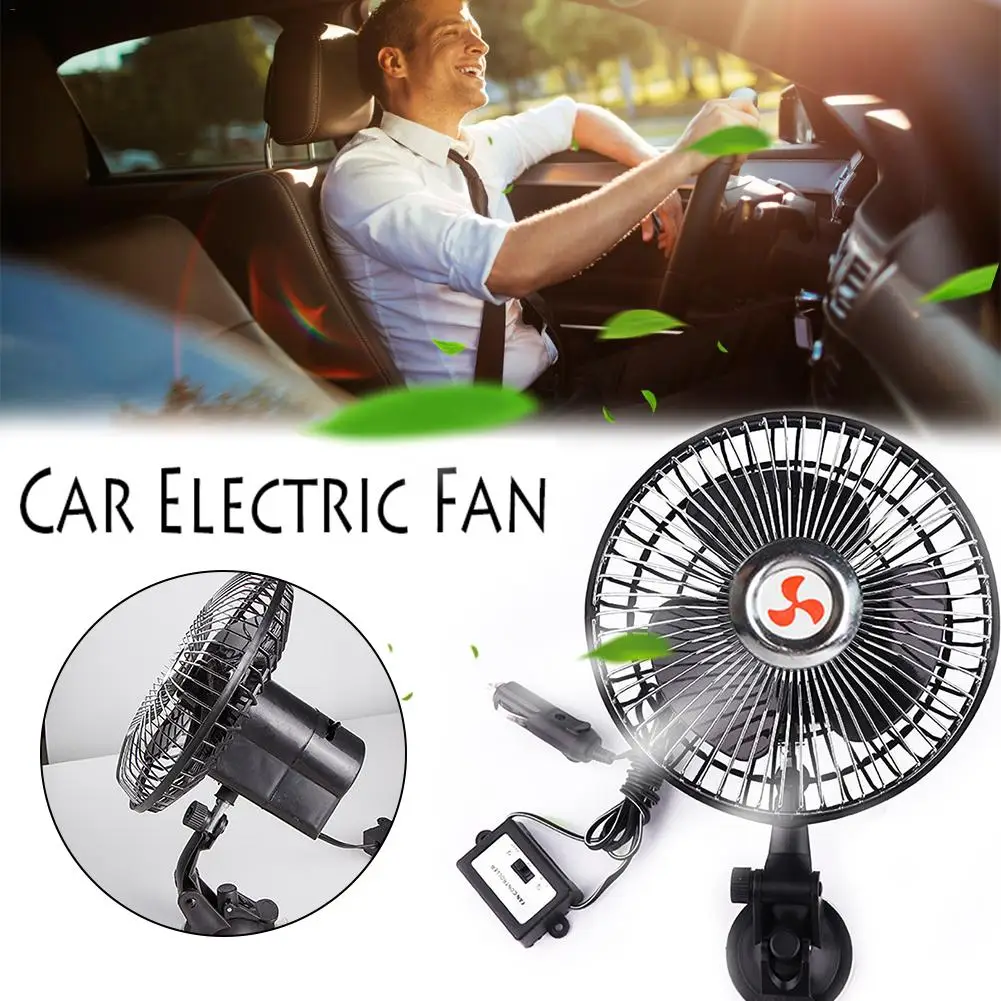 Car Electric Fan Car Fan 6 Inch Automatic Moving Head Fan 360 Rotating