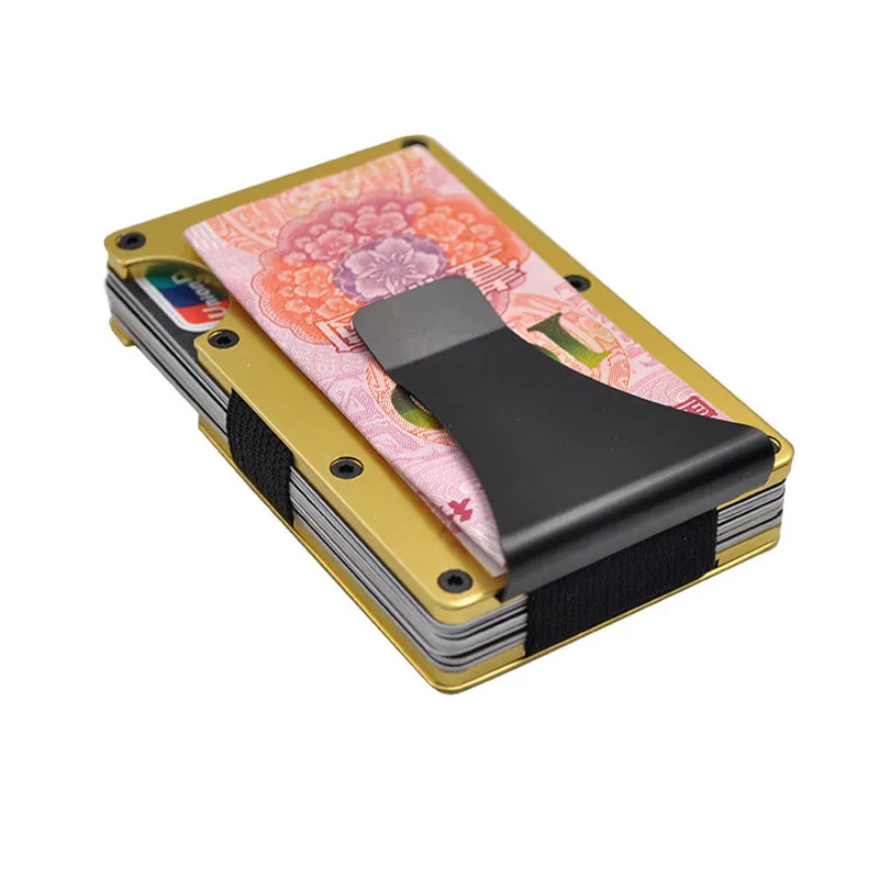 crédito rfid anti-ladrão carteira masculina