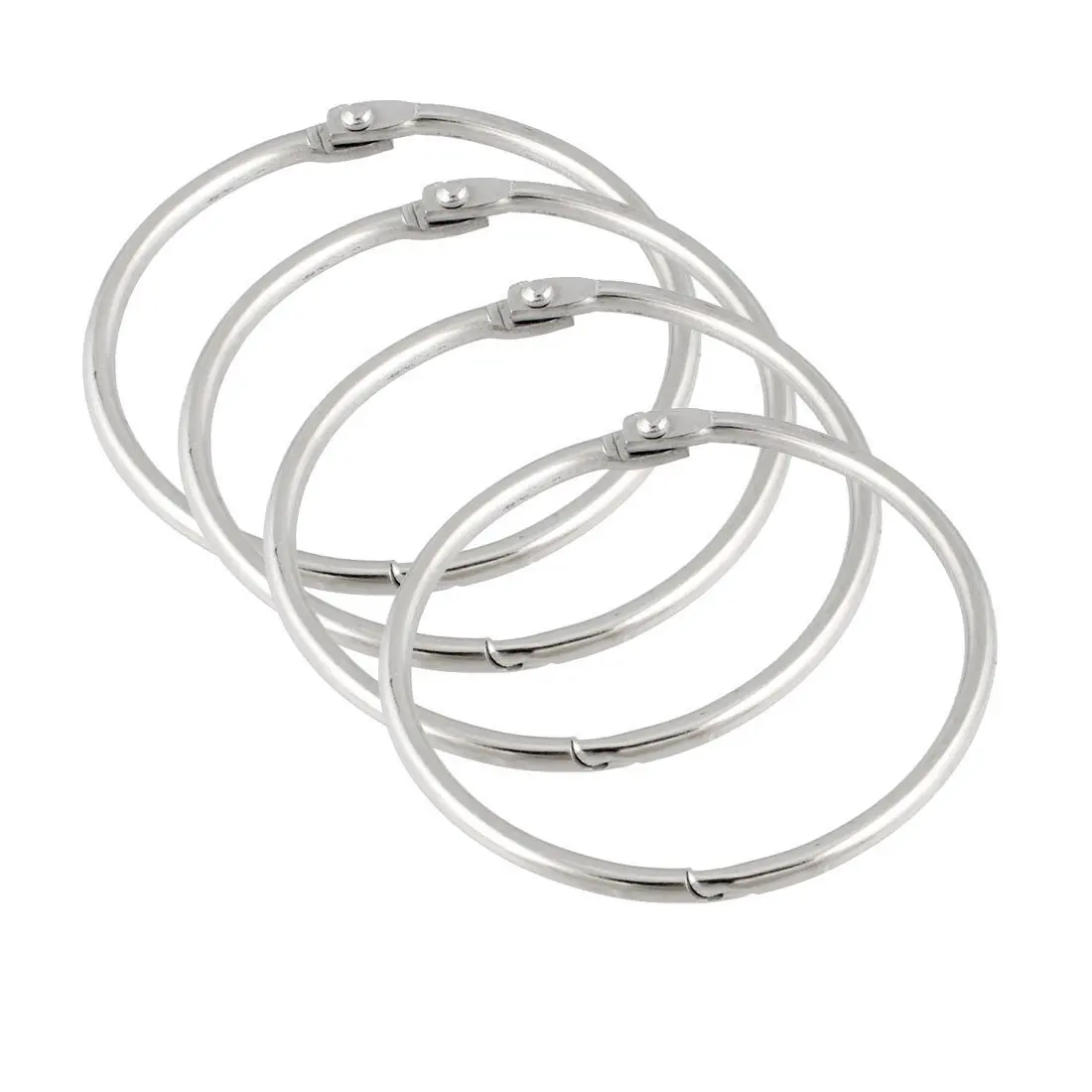 PPYY NEW-свободное раздвижное кольцо 2,2 набор брелок серебро x 4