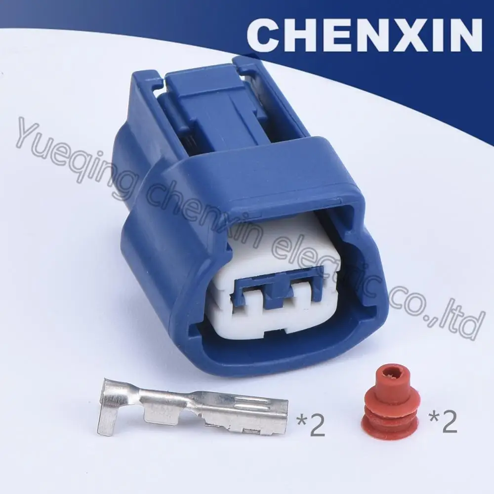

Blue 2pin automotive electric housing plug plastic waterproof wiring cable connector 6189-0777 RS 090 Series Female(2.2)