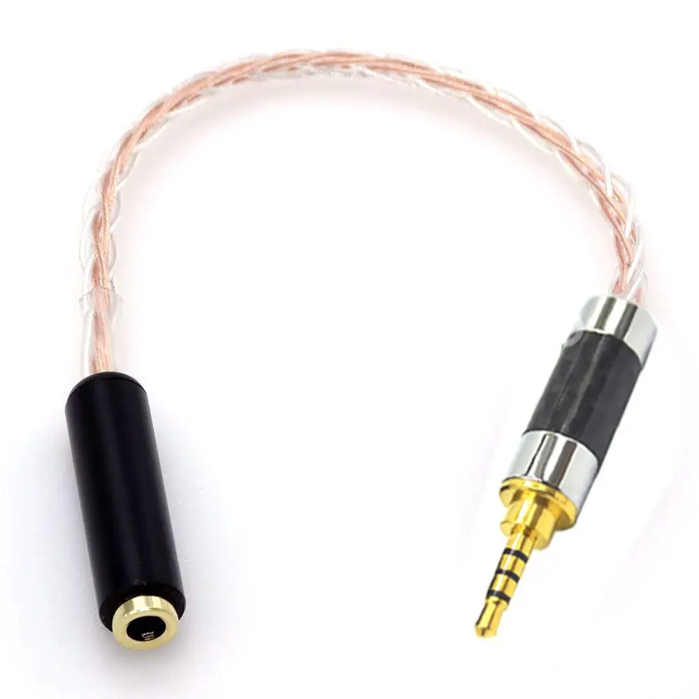 

Haldane 2.5mm TRRS Balanced Male to 3.5mm TRRS Balanced Female Hi-End Audio Adapter 7N Silver Plated Mixed Cable